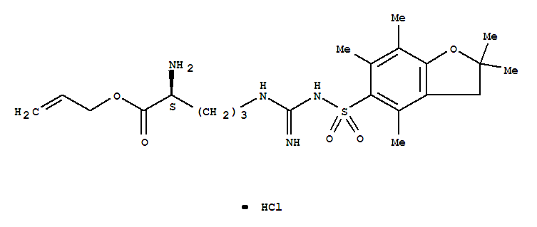 Nω-(2,2,4,6,7-pentamethyldihydro-benzofuran-5-sulfonyl)-l-arginine allyl ester hydrochlorideStructure,257288-23-6Structure Nω-(2,2,4,6,7-pentamethyldihydro-benzofuran-5-sulfonyl)-l-arginine allyl ester hydrochloride Structure,257288-23-6Structure
