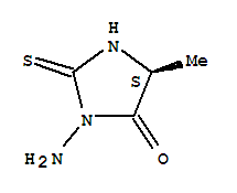 4-Imidazolidinone,3-amino-5-methyl-2-thioxo-,(5s)-(9ci)Structure,262438-36-8Structure 4-Imidazolidinone,3-amino-5-methyl-2-thioxo-,(5s)-(9ci) Structure,262438-36-8Structure