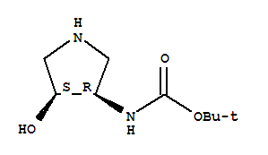 [(3R,4s)-4-羥基吡咯烷-3-基]氨基甲酸叔丁酯結(jié)構(gòu)式_265108-25-6結(jié)構(gòu)式