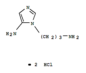 (9ci)-5-氨基-1H-咪唑-1-丙胺雙鹽酸鹽結(jié)構(gòu)式_279236-68-9結(jié)構(gòu)式