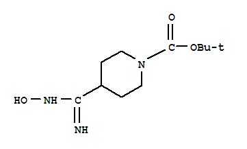1-tert-Butyloxycarbonyl-4-(N-Hydroxycarbamimidoyl)piperidineStructure,280110-63-6Structure 1-tert-Butyloxycarbonyl-4-(N-Hydroxycarbamimidoyl)piperidine Structure,280110-63-6Structure