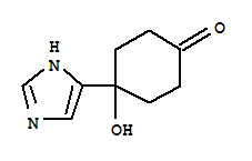 Cyclohexanone, 4-hydroxy-4-(1h-imidazol-4-yl)-(9ci)Structure,284470-09-3Structure Cyclohexanone, 4-hydroxy-4-(1h-imidazol-4-yl)-(9ci) Structure,284470-09-3Structure