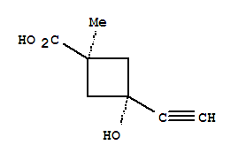 Cyclobutanecarboxylic acid, 3-ethynyl-3-hydroxy-1-methyl-, trans-(9ci) Structure,286443-22-9Structure