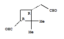 Cyclobutaneacetaldehyde, 3-formyl-2,2-dimethyl-, (1r,3r)-(9ci) Structure,288848-36-2Structure