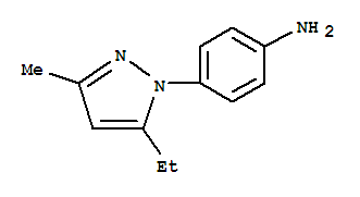 Benzenamine,4-(5-ethyl -3-methyl -1h-pyrazol -1-yl )- (9ci)Structure,303009-19-0Structure Benzenamine,4-(5-ethyl -3-methyl -1h-pyrazol -1-yl )- (9ci) Structure,303009-19-0Structure