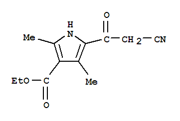 (9ci)-5-(氰基乙?；?-2,4-二甲基-1H-吡咯-3-羧酸乙酯結(jié)構(gòu)式_303126-23-0結(jié)構(gòu)式