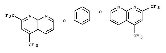 (9ci)-2,2-[1,4-亞苯基雙(氧基)]雙[5,7-雙(三氟甲基)-1,8-萘啶結(jié)構(gòu)式_303996-42-1結(jié)構(gòu)式