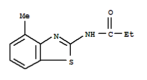 Propanamide, n-(4-methyl-2-benzothiazolyl)-(9ci)Structure,313251-71-7Structure Propanamide, n-(4-methyl-2-benzothiazolyl)-(9ci) Structure,313251-71-7Structure