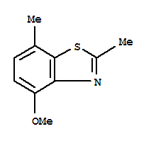 Benzothiazole, 4-methoxy-2,7-dimethyl-(9ci)Structure,313374-33-3Structure Benzothiazole, 4-methoxy-2,7-dimethyl-(9ci) Structure,313374-33-3Structure