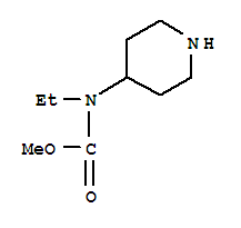 Carbamic acid, ethyl-4-piperidinyl-, methyl ester (9ci) Structure,313501-77-8Structure