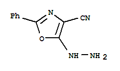 4-Oxazolecarbonitrile,5-hydrazino-2-phenyl -(9ci)Structure,314748-14-6Structure 4-Oxazolecarbonitrile,5-hydrazino-2-phenyl -(9ci) Structure,314748-14-6Structure