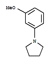 1-(3-甲氧基苯基)-吡咯烷結(jié)構(gòu)式_32040-07-6結(jié)構(gòu)式