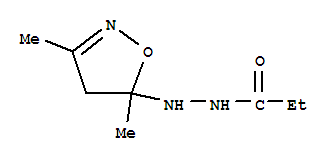 Propanoic acid,2-(4,5-dihydro-3,5-dimethyl-5-isoxazolyl)hydrazideStructure,325490-38-8Structure Propanoic acid,2-(4,5-dihydro-3,5-dimethyl-5-isoxazolyl)hydrazide Structure,325490-38-8Structure