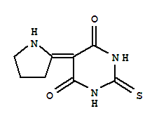 4,6(1H,5h)-pyrimidinedione, dihydro-5-(2-pyrrolidinylidene)-2-thioxo-(9ci)Structure,325853-77-8Structure 4,6(1H,5h)-pyrimidinedione, dihydro-5-(2-pyrrolidinylidene)-2-thioxo-(9ci) Structure,325853-77-8Structure