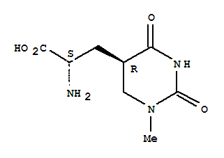 5-Pyrimidinepropanoic acid,alpha-aminohexahydro-1-methyl-2,4-dioxo-,(alphas,5r)-(9ci)Structure,326891-10-5Structure 5-Pyrimidinepropanoic acid,alpha-aminohexahydro-1-methyl-2,4-dioxo-,(alphas,5r)-(9ci) Structure,326891-10-5Structure