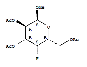2,3,6-三-o-乙酰基-4-脫氧-4-氟-α-d-半乳糖吡喃糖苷甲酯結(jié)構(gòu)式_32934-08-0結(jié)構(gòu)式