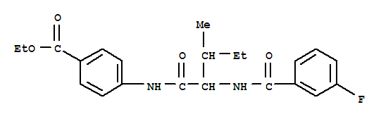 Benzoic acid, 4-[[2-[(3-fluorobenzoyl)amino]-3-methyl-1-oxopentyl]amino]-, ethyl ester (9ci) Structure,334830-39-6Structure