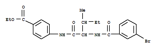Benzoic acid, 4-[[2-[(3-bromobenzoyl)amino]-3-methyl-1-oxopentyl]amino]-, ethyl ester (9ci) Structure,334830-40-9Structure