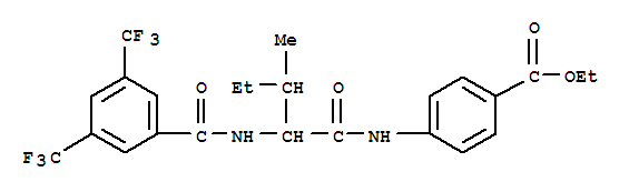 Benzoic acid, 4-[[2-[[3,5-bis(trifluoromethyl)benzoyl]amino]-3-methyl-1-oxopentyl]amino]-, ethyl ester (9ci) Structure,334830-41-0Structure