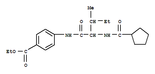 Benzoic acid, 4-[[2-[(cyclopentylcarbonyl)amino]-3-methyl-1-oxopentyl]amino]-, ethyl ester (9ci) Structure,334830-42-1Structure