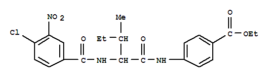 Benzoic acid, 4-[[2-[(4-chloro-3-nitrobenzoyl)amino]-3-methyl-1-oxopentyl]amino]-, ethyl ester (9ci) Structure,334830-43-2Structure