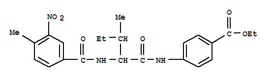 Benzoic acid, 4-[[3-methyl-2-[(4-methyl-3-nitrobenzoyl)amino]-1-oxopentyl]amino]-, ethyl ester (9ci) Structure,334830-45-4Structure