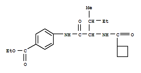 Benzoic acid, 4-[[2-[(cyclobutylcarbonyl)amino]-3-methyl-1-oxopentyl]amino]-, ethyl ester (9ci) Structure,334830-46-5Structure