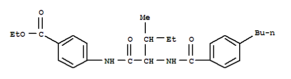 Benzoic acid, 4-[[2-[(4-butylbenzoyl)amino]-3-methyl-1-oxopentyl]amino]-, ethyl ester (9ci) Structure,334830-47-6Structure