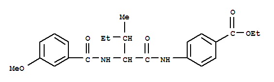 Benzoic acid, 4-[[2-[(3-methoxybenzoyl)amino]-3-methyl-1-oxopentyl]amino]-, ethyl ester (9ci) Structure,334830-48-7Structure