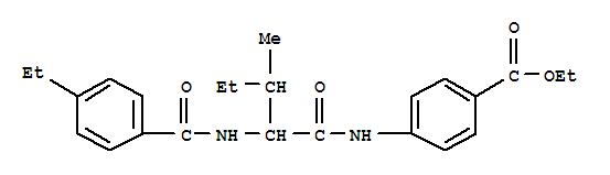 Benzoic acid, 4-[[2-[(4-ethylbenzoyl)amino]-3-methyl-1-oxopentyl]amino]-, ethyl ester (9ci) Structure,334830-49-8Structure