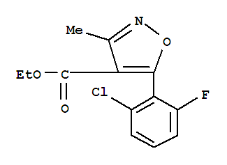4-Isoxazolecarboxylicacid,5-(2-chloro-6-fluorophenyl)-3-methyl-,ethylester(9ci)Structure,334971-28-7Structure 4-Isoxazolecarboxylicacid,5-(2-chloro-6-fluorophenyl)-3-methyl-,ethylester(9ci) Structure,334971-28-7Structure