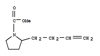 1-Pyrrolidinecarboxylic acid,2-(3-butenyl)-,methyl ester (9ci)Structure,342878-55-1Structure 1-Pyrrolidinecarboxylic acid,2-(3-butenyl)-,methyl ester (9ci) Structure,342878-55-1Structure