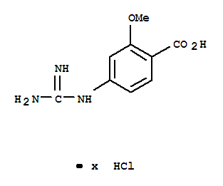 4-胍-2-甲氧基苯甲酸鹽酸鹽結(jié)構(gòu)式_342908-52-5結(jié)構(gòu)式