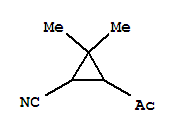 Cyclopropanecarbonitrile,3-acetyl-2,2-dimethyl-(9ci)Structure,343928-93-8Structure Cyclopropanecarbonitrile,3-acetyl-2,2-dimethyl-(9ci) Structure,343928-93-8Structure