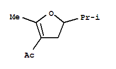 (9CI)-1-[4,5-二氫-2-甲基-5-(1-甲基乙基)-3-呋喃]-乙酮結(jié)構(gòu)式_344296-33-9結(jié)構(gòu)式