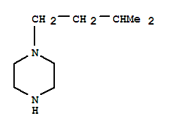 1-(3-甲基-丁基)-哌嗪結(jié)構(gòu)式_34581-23-2結(jié)構(gòu)式