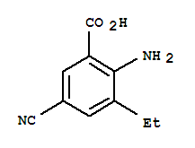 Benzoic acid, 2-amino-5-cyano-3-ethyl-(9ci)Structure,34921-74-9Structure Benzoic acid, 2-amino-5-cyano-3-ethyl-(9ci) Structure,34921-74-9Structure