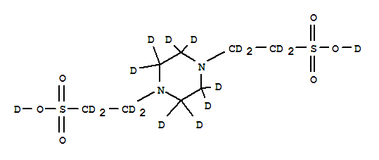 哌嗪-N,N’-二(2-乙磺酸)-D18結(jié)構(gòu)式_352534-95-3結(jié)構(gòu)式