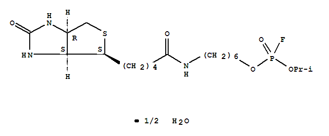 6-N-biotinylaminohexyl isopropyl phosphorofluoridate, hemihydrateStructure,353754-93-5Structure 6-N-biotinylaminohexyl isopropyl phosphorofluoridate, hemihydrate Structure,353754-93-5Structure