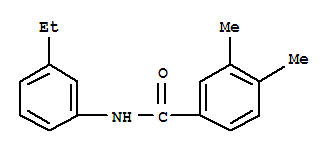 (9Ci)-N-(3-乙基苯基)-3,4-二甲基-苯甲酰胺結(jié)構(gòu)式_353786-86-4結(jié)構(gòu)式