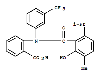 Benzoic acid, 2-[[2-hydroxy-3-methyl-6-(1-methylethyl)benzoyl][3-(trifluoromethyl]phenyl]amino]-(9ci) Structure,35713-66-7Structure