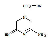 5-Amino-3,6-dihydro-3-imino-1(2h)-pyrazineacetonitrileStructure,35975-34-9Structure 5-Amino-3,6-dihydro-3-imino-1(2h)-pyrazineacetonitrile Structure,35975-34-9Structure