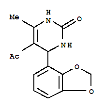 2(1H)-pyrimidinone,5-acetyl-4-(1,3-benzodioxol-4-yl)-3,4-dihydro-6-methyl-(9ci)Structure,362591-88-6Structure 2(1H)-pyrimidinone,5-acetyl-4-(1,3-benzodioxol-4-yl)-3,4-dihydro-6-methyl-(9ci) Structure,362591-88-6Structure