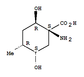 Cyclohexanecarboxylic acid,1-amino-2,5-dihydroxy-4-methyl-,(1r,2s,4s,5r)-Structure,367507-94-6Structure Cyclohexanecarboxylic acid,1-amino-2,5-dihydroxy-4-methyl-,(1r,2s,4s,5r)- Structure,367507-94-6Structure