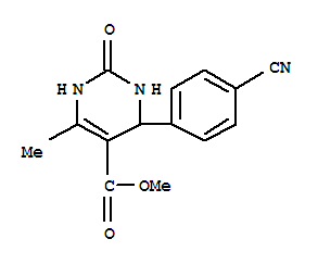 5-Pyrimidinecarboxylicacid,4-(4-cyanophenyl)-1,2,3,4-tetrahydro-6-methyl-2-oxo-,methylester(9ci)Structure,380639-21-4Structure 5-Pyrimidinecarboxylicacid,4-(4-cyanophenyl)-1,2,3,4-tetrahydro-6-methyl-2-oxo-,methylester(9ci) Structure,380639-21-4Structure