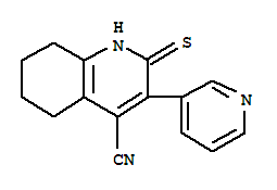 1,2,5,6,7,8-六氫-3-(3-吡啶)-2-硫氧代-4-喹啉甲腈結構式_382653-06-7結構式