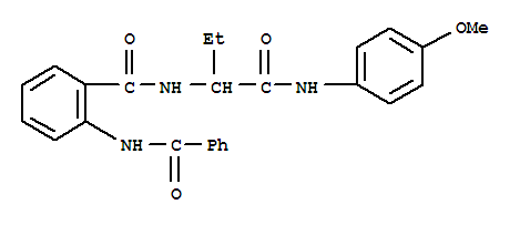 (9ci)-2-(苯甲?；被?-n-[1-[[(4-甲氧基苯基)氨基]羰基]丙基]-苯甲酰胺結(jié)構(gòu)式_384344-82-5結(jié)構(gòu)式
