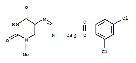 9-[2-(2,4-二氯苯基)-2-氧代乙基]-3,9-二氫-3-甲基-1H-嘌呤-2,6-二酮結構式_384848-05-9結構式