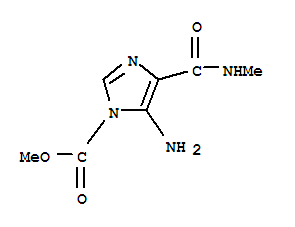 5-氨基-4-[(甲基氨基)羰基]-1H-咪唑-1-羧酸甲酯結(jié)構(gòu)式_385796-03-2結(jié)構(gòu)式