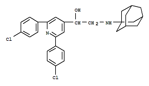 Alpha-金剛烷氨基甲基-2,6-二-p-氯苯基-4-吡啶 甲醇結(jié)構(gòu)式_38935-37-4結(jié)構(gòu)式